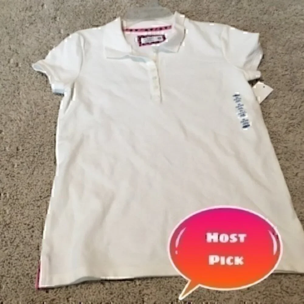 Old Navy Girls size xlarge 12/14 white polo shirt